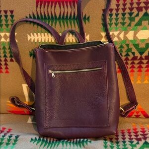 Portland Leather  Goods Plum Leather Backpack
